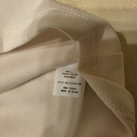 ​💖 NWT Melloday Nordstrom Twist-Front Peplum Top - Size XL - Bone/Ivory - Picture 4 of 5